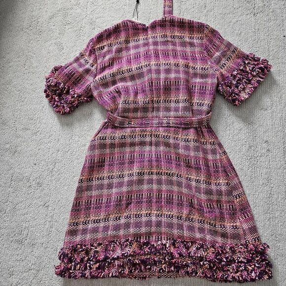 Cinq à Sept Boxweave Easton Dress In Pink Candy Multi Size 6 - Picture 9 of 9